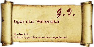 Gyurits Veronika névjegykártya